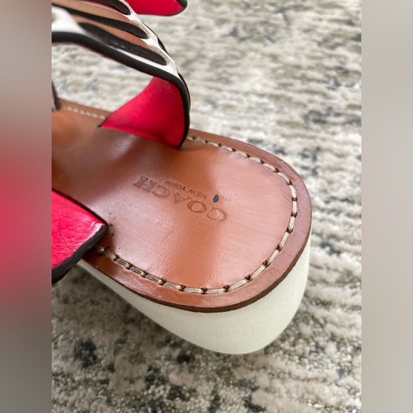Rare Coach Putnam Huarache Leather Platform Sandals Legacy size 9 - Picture 9 of 13